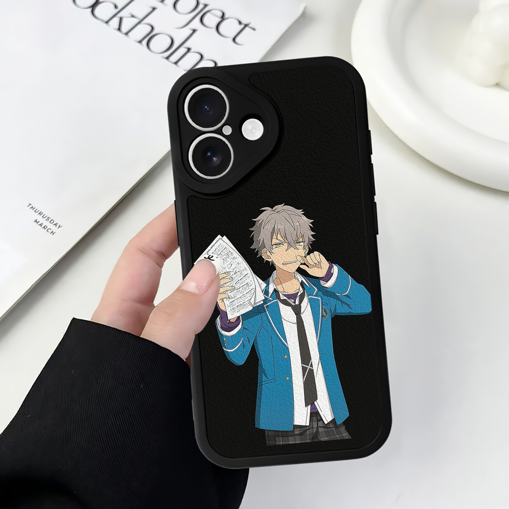 （画像用） あんさんぶるスターズ! Ensemble Stars 【iPhone 16シリーズ対応】シリコンスマホケース（レザー調） 材質：シリコン